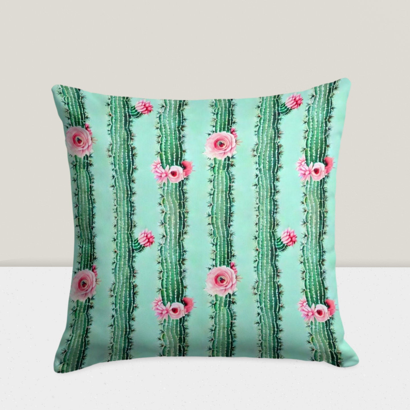 Flower Succulent Cactus Plant Cushion Cover