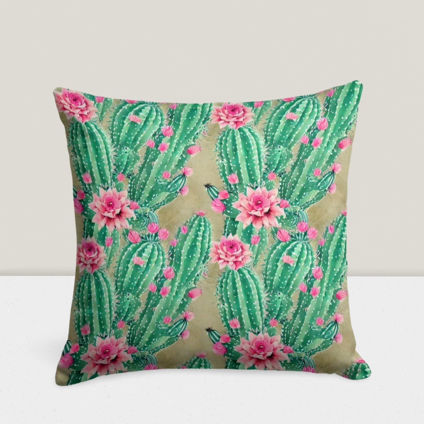 Flower Succulent Cactus Plant Cushion Cover
