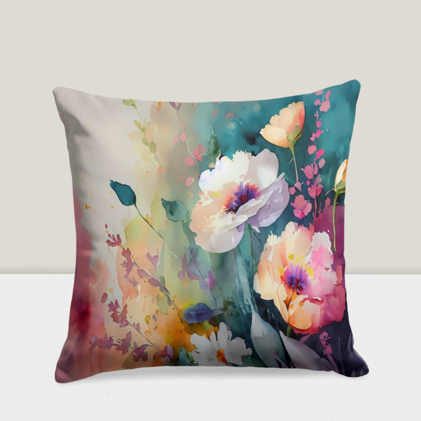 Abstract Flower Cushion Case Tapestry Cushion Cover
