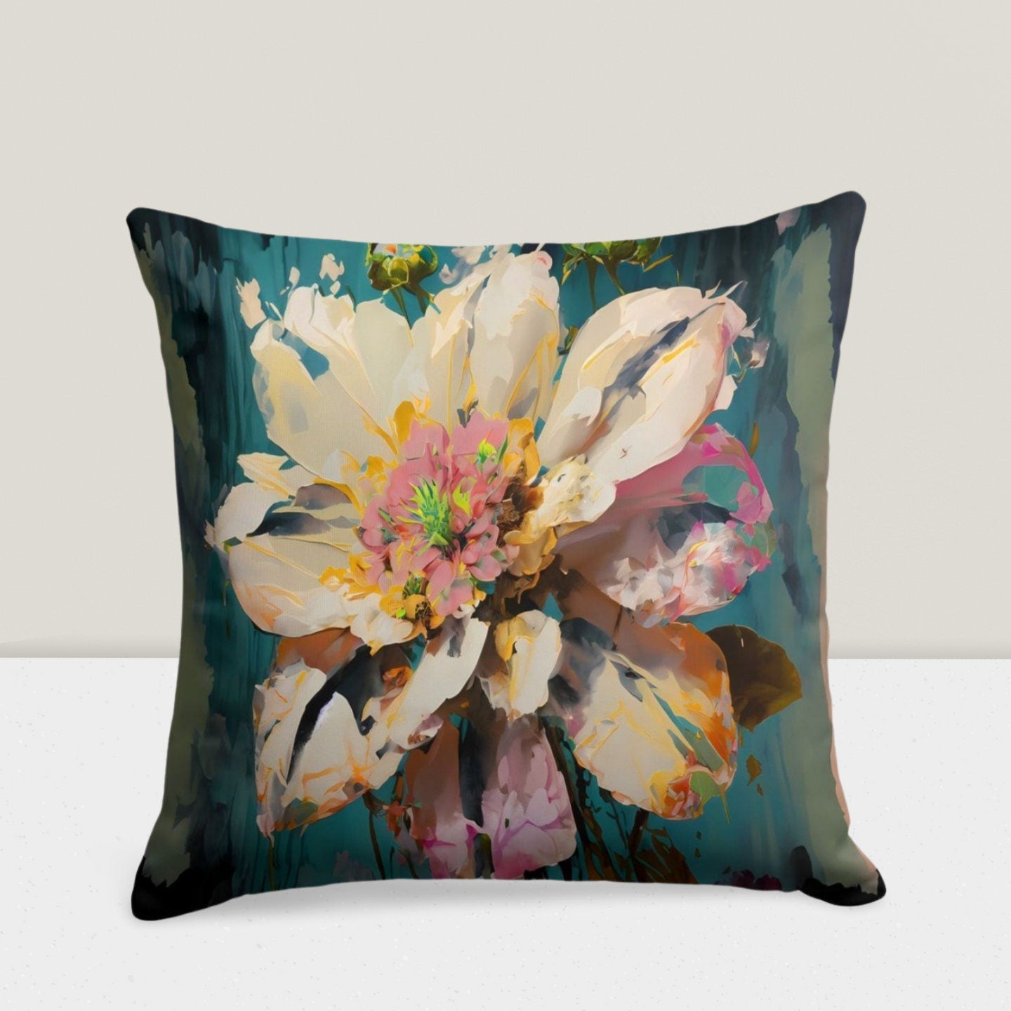 Abstract Flower Cushion Case Tapestry Cushion Cover