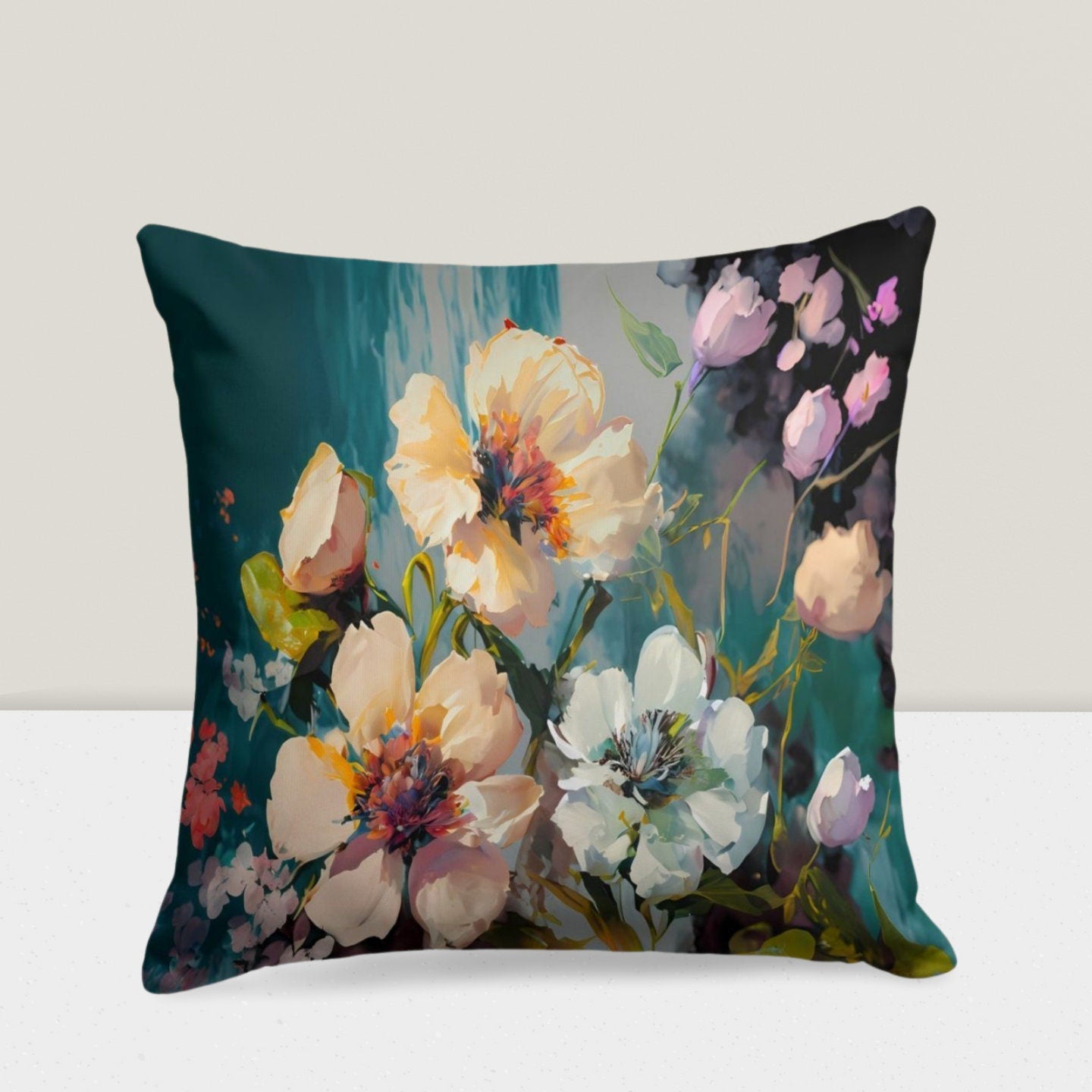 Abstract Flower Cushion Case Tapestry Cushion Cover