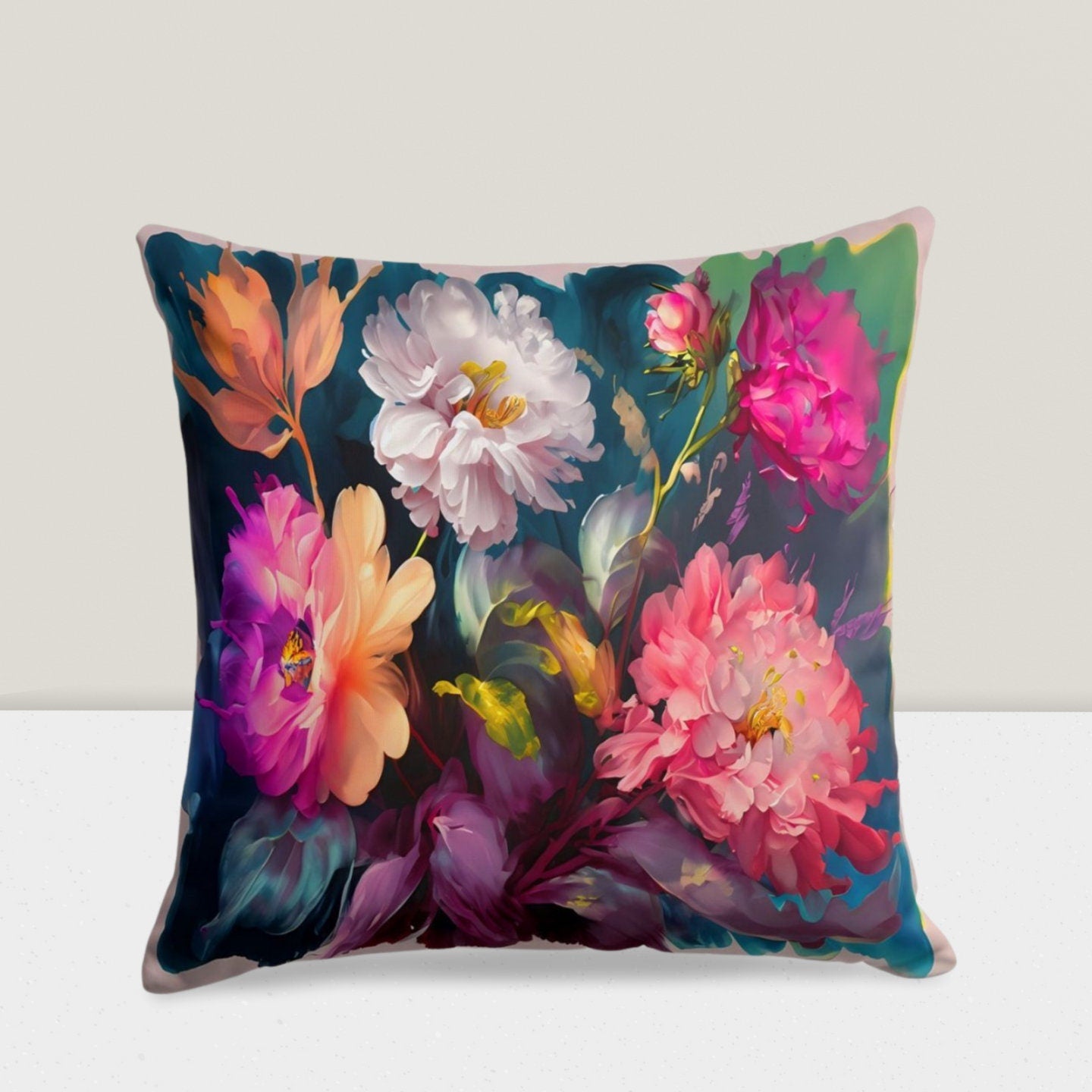 Abstract Flower Cushion Case Tapestry Cushion Cover