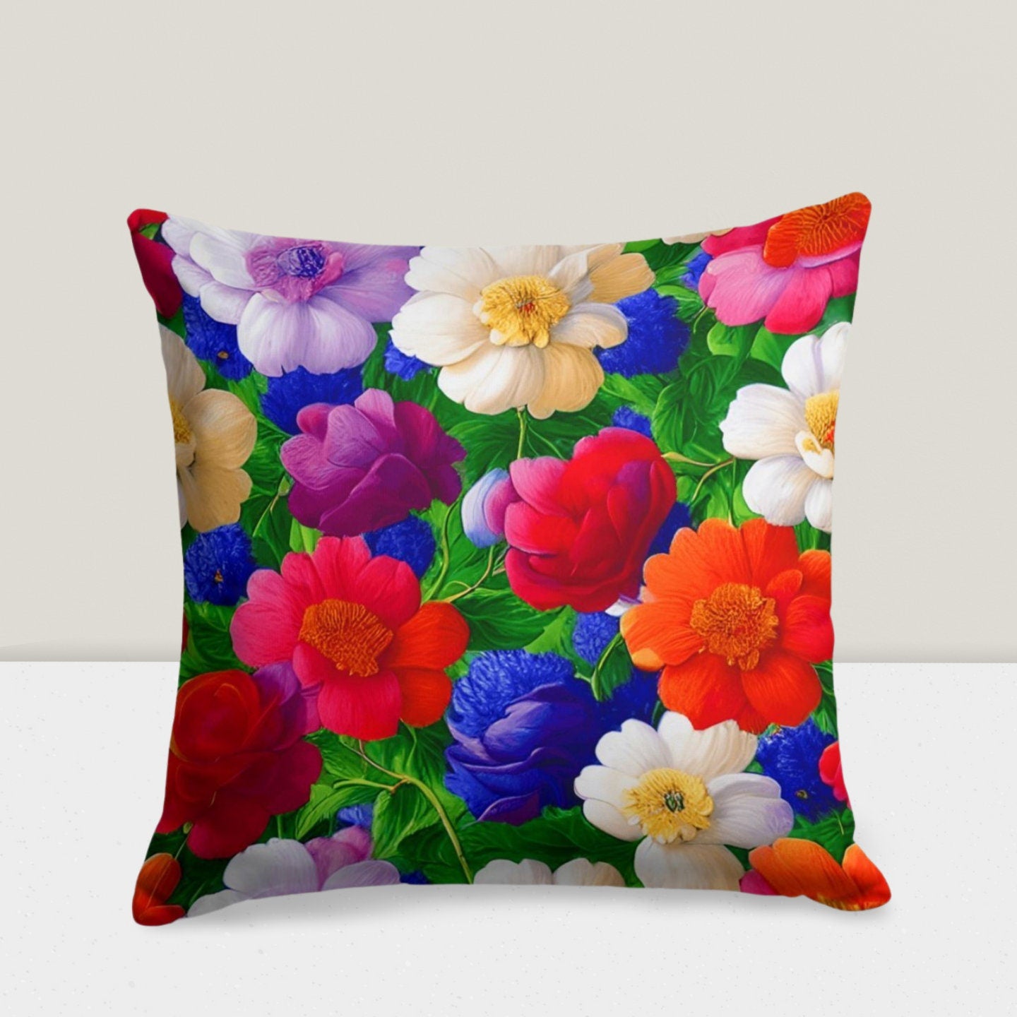 Farmhouse Flower Blossom Tapestry Floral Cushion Cover
