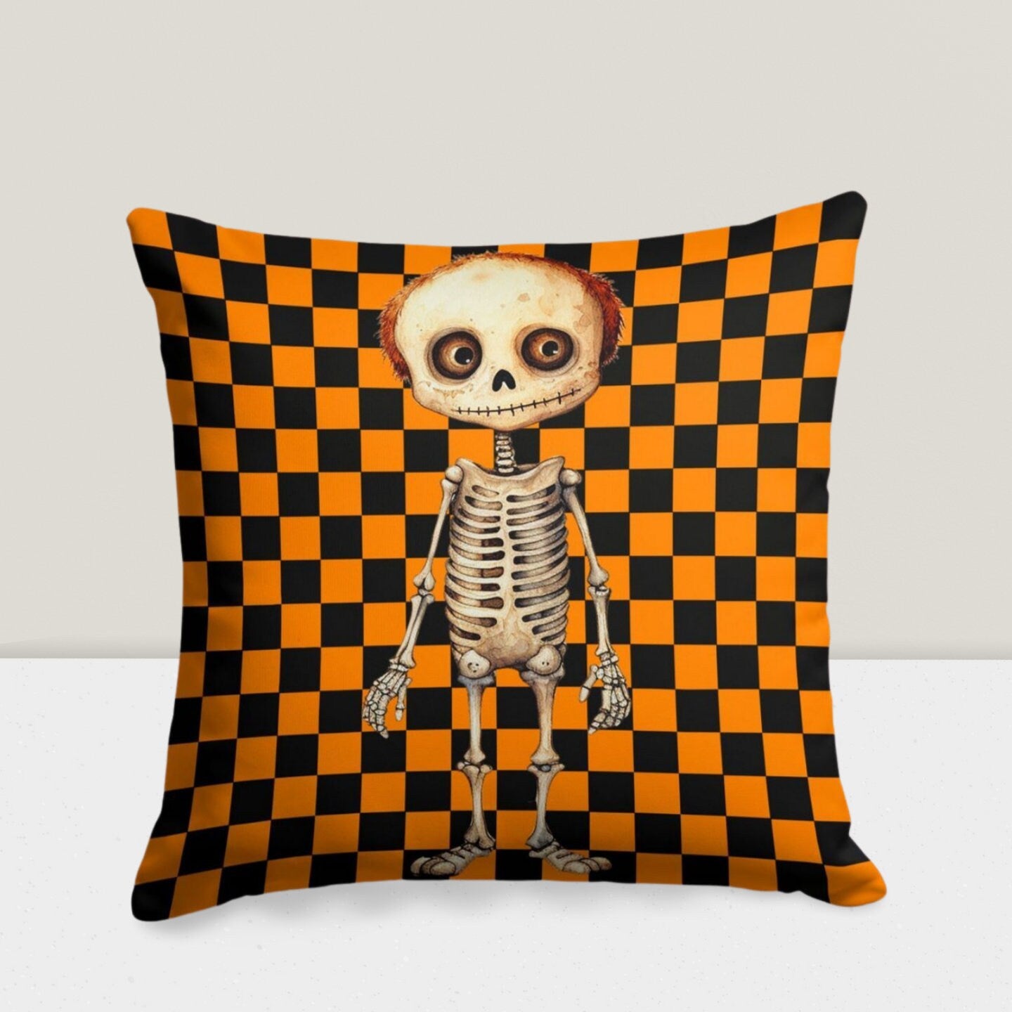 Pumpkin Ghost Accent Halloween Decor Cushion Cover