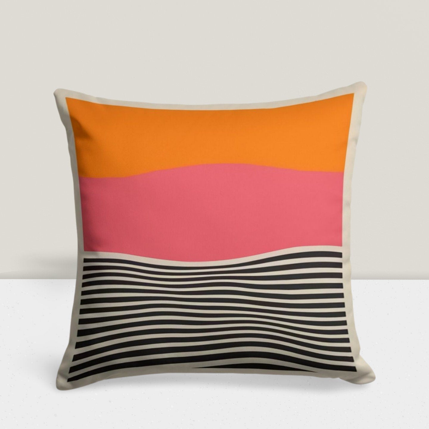 Colorful Stripe Boho Cushion Cover