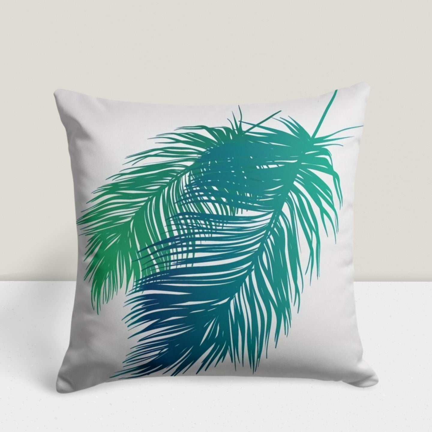 Monstera Green Palm Leaves Tropical Cushion Cover