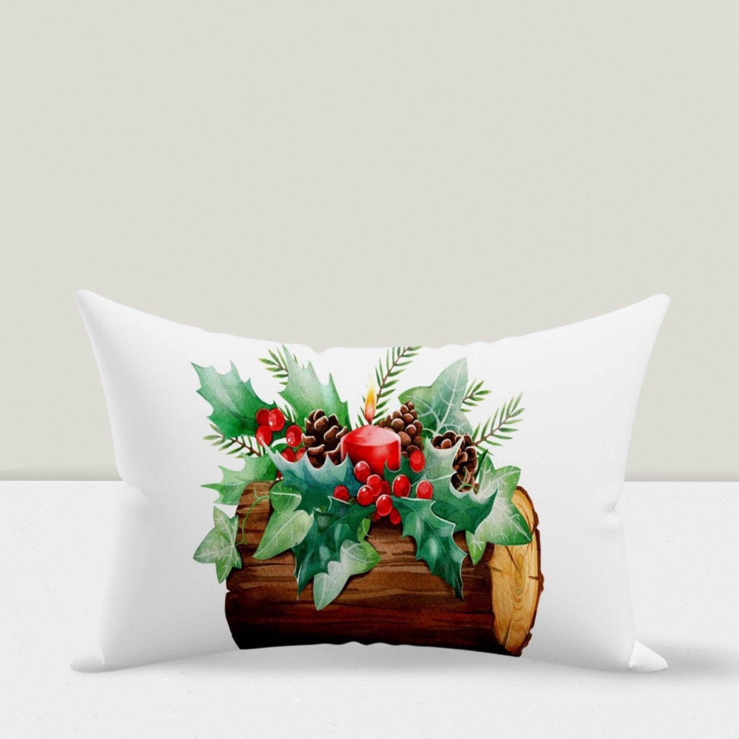 Christmas Festive Home Decor Xmas Lumbar Cushion Cover