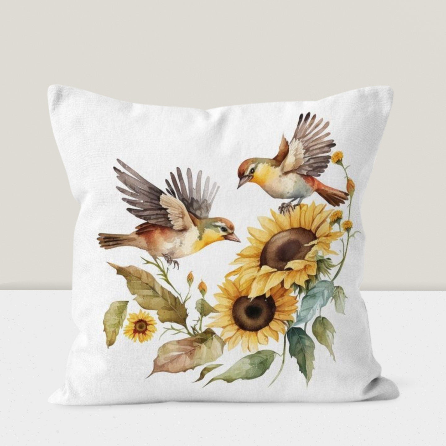 Sunflower Farmhouse Decor Cushion Cover