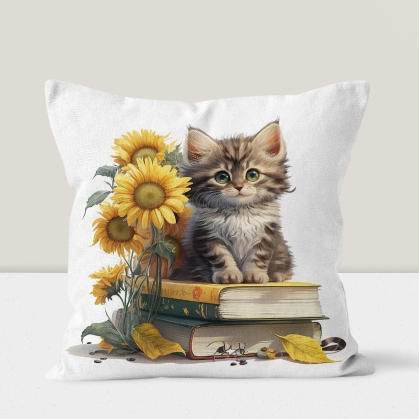 Sunflower Farmhouse Decor Cushion Cover