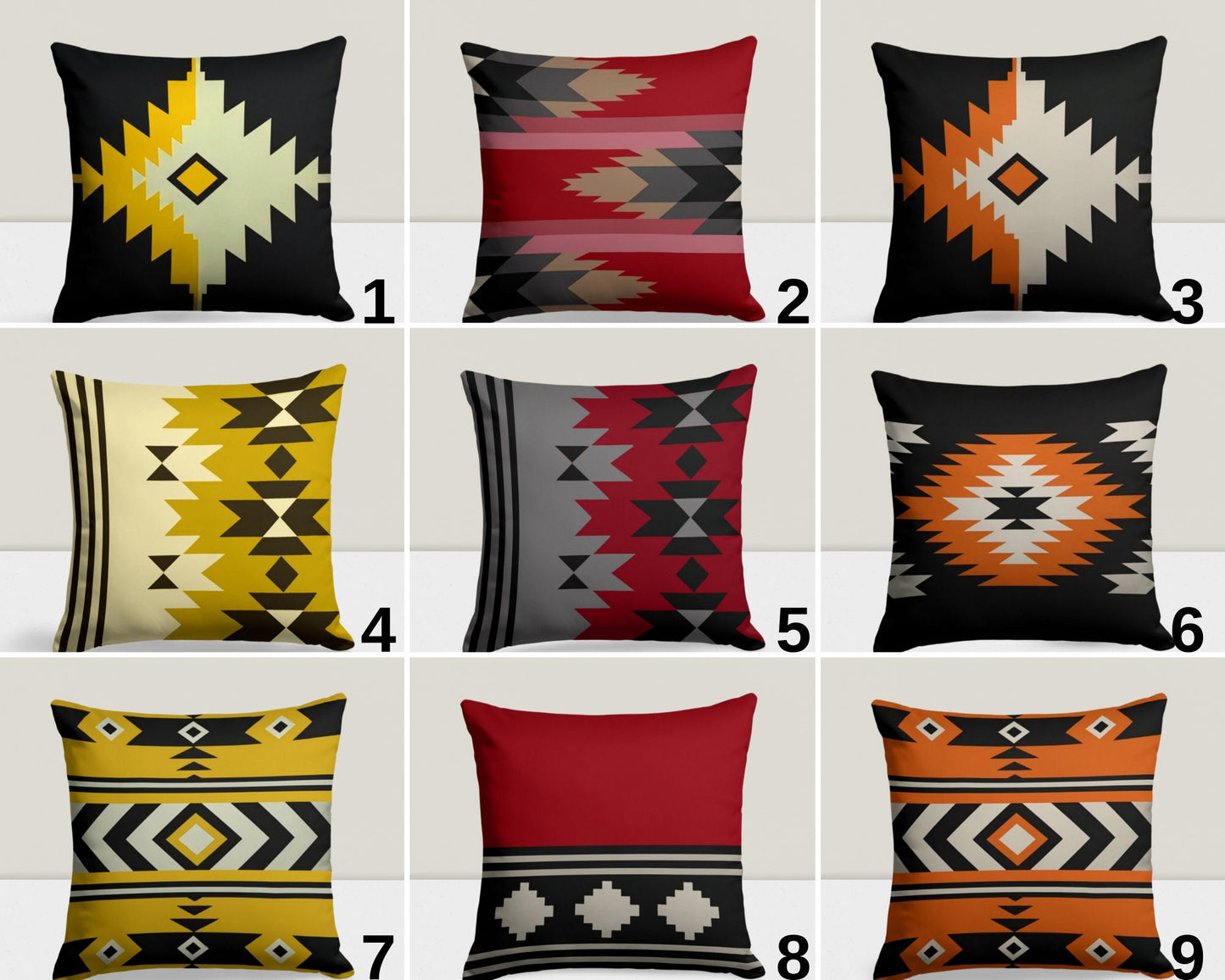 Southwestern Kilim Aztec Style Ethnic Printed Cushion Cover