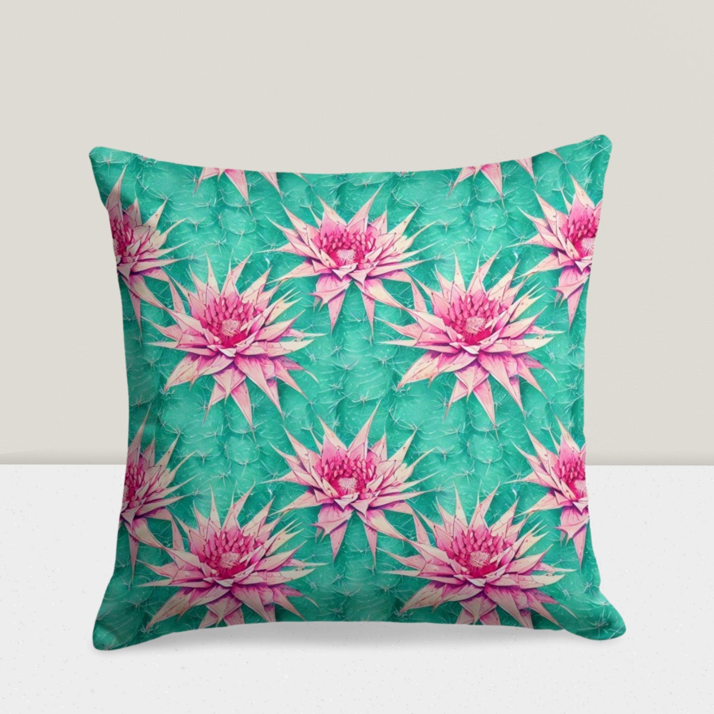 Flower Succulent Cactus Plant Cushion Cover