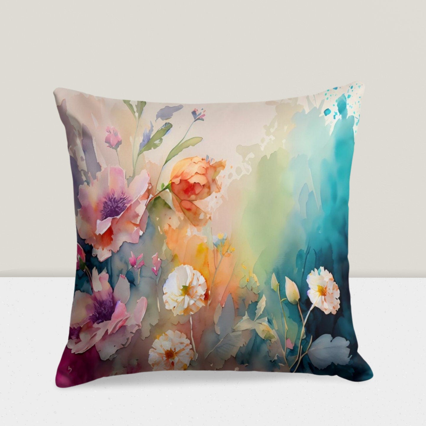 Abstract Flower Cushion Case Tapestry Cushion Cover