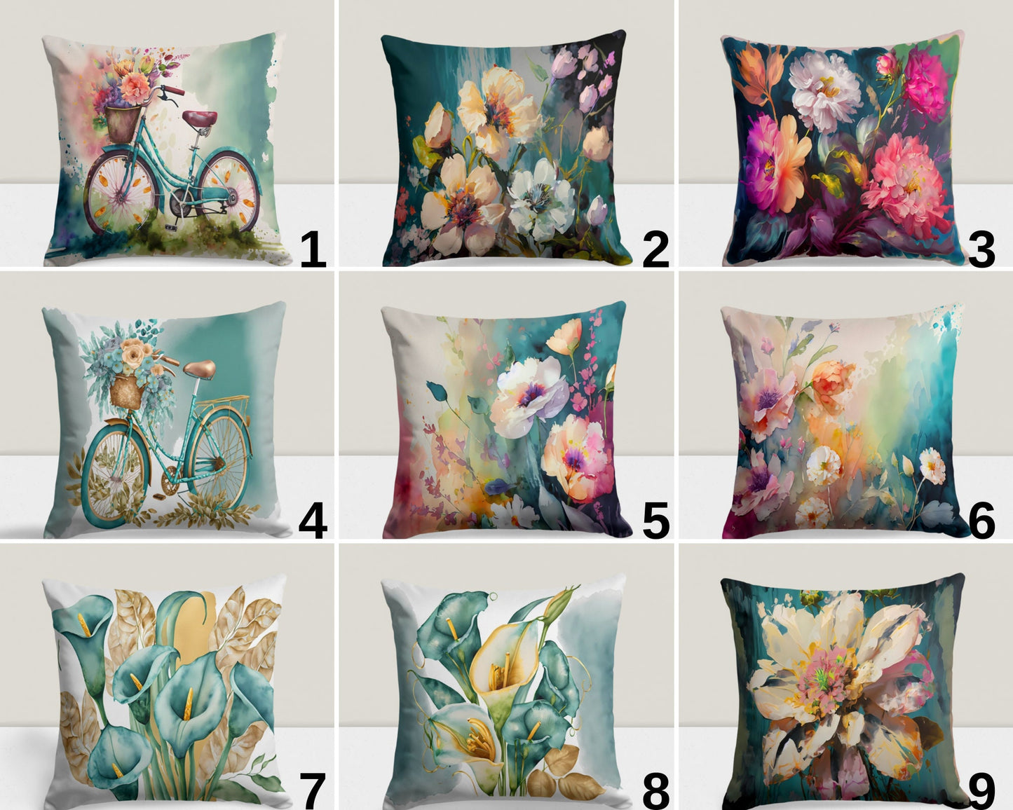 Abstract Flower Cushion Case Tapestry Cushion Cover