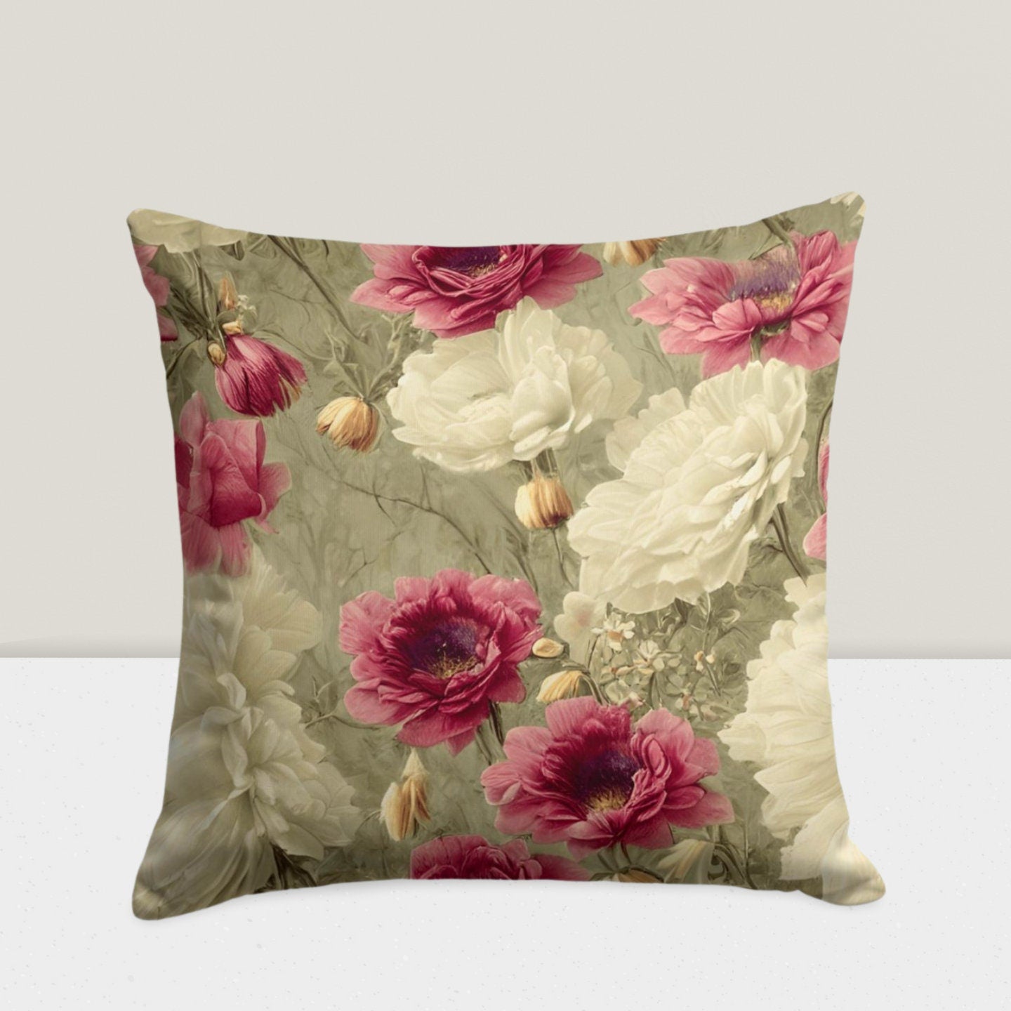Farmhouse Flower Blossom Tapestry Floral Cushion Cover