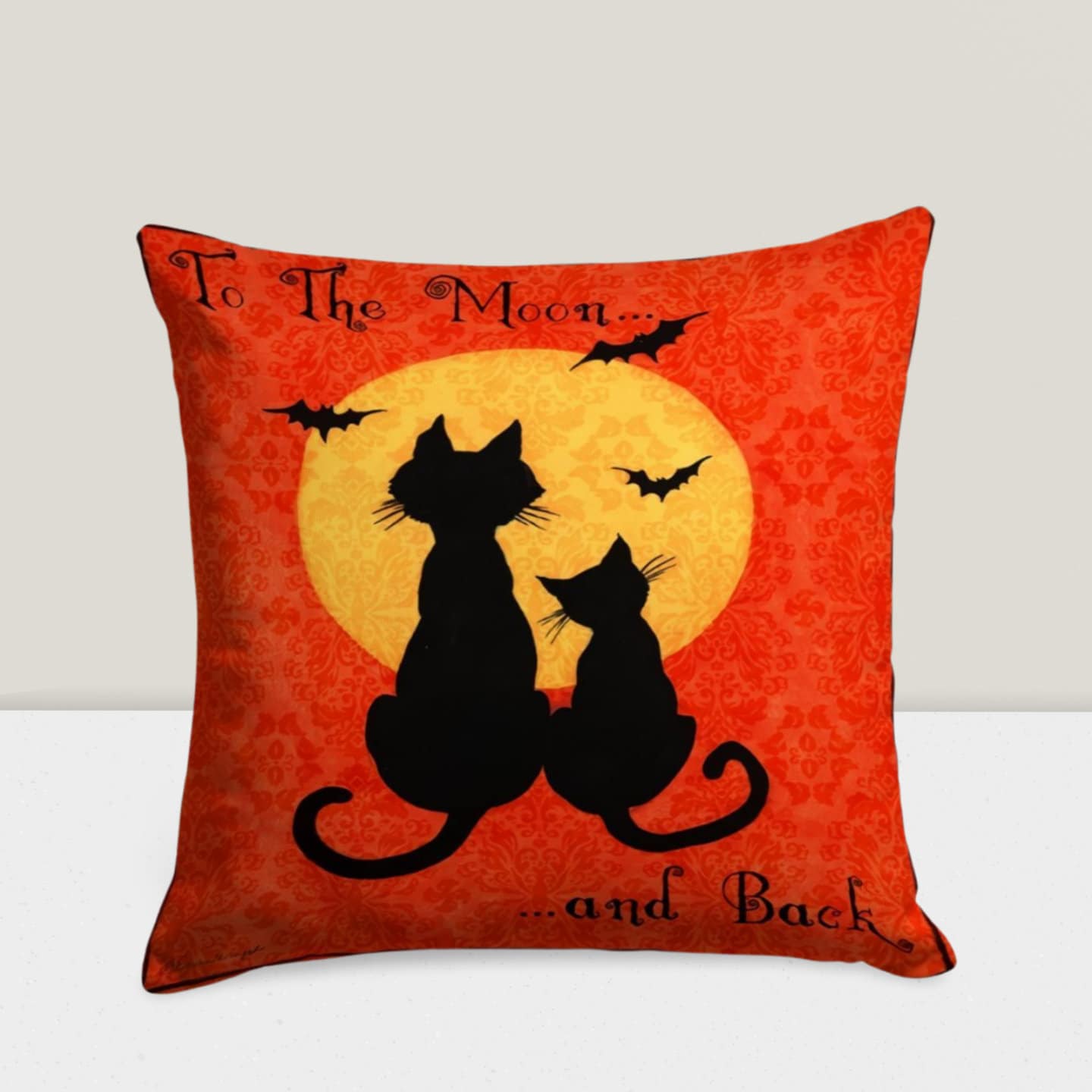 Pumpkin Ghost Accent Halloween Decor Cushion Cover