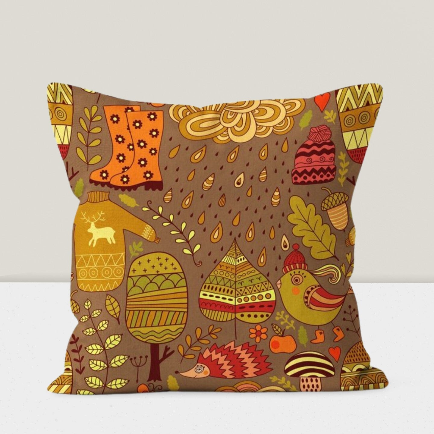 Pumpkin Ghost Accent Halloween Decor Cushion Cover