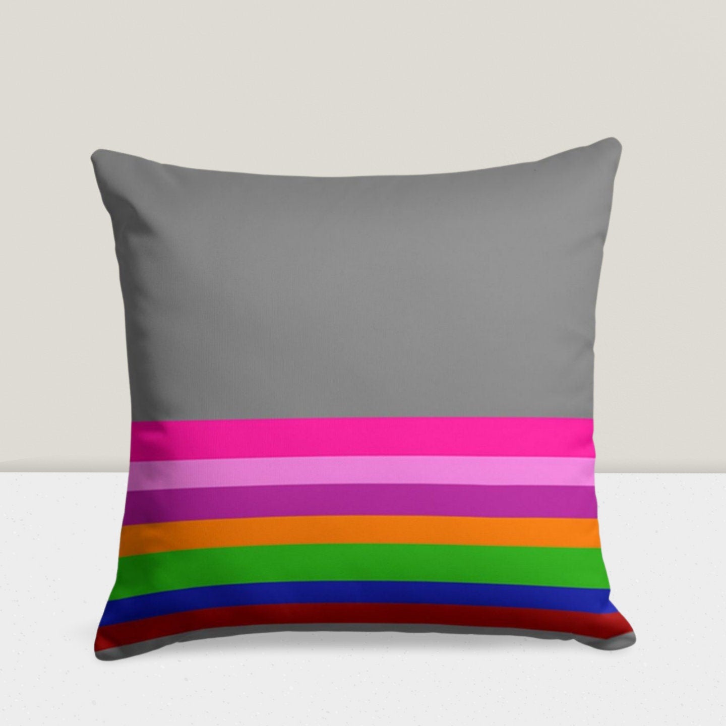 Colorful Stripe Boho Cushion Cover