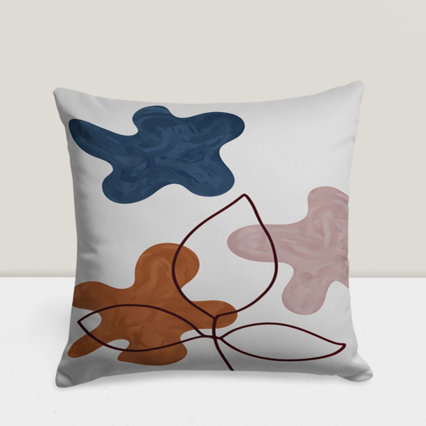 Floral Abstract Cushion Case Boho Accent Cushion Cover