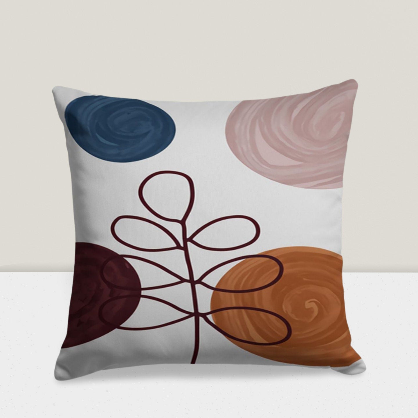 Floral Abstract Cushion Case Boho Accent Cushion Cover