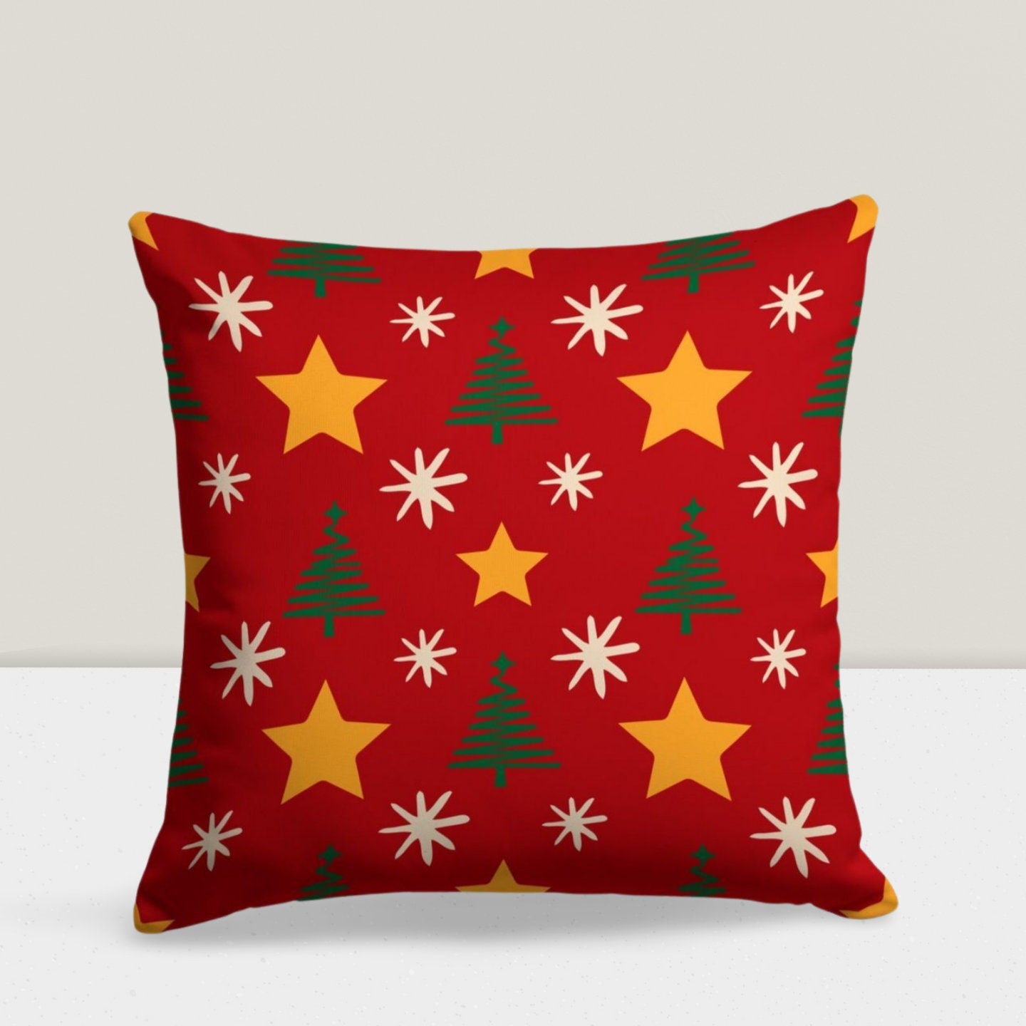 Santa Snowflake Winter Decor Christmas Cushion Cover