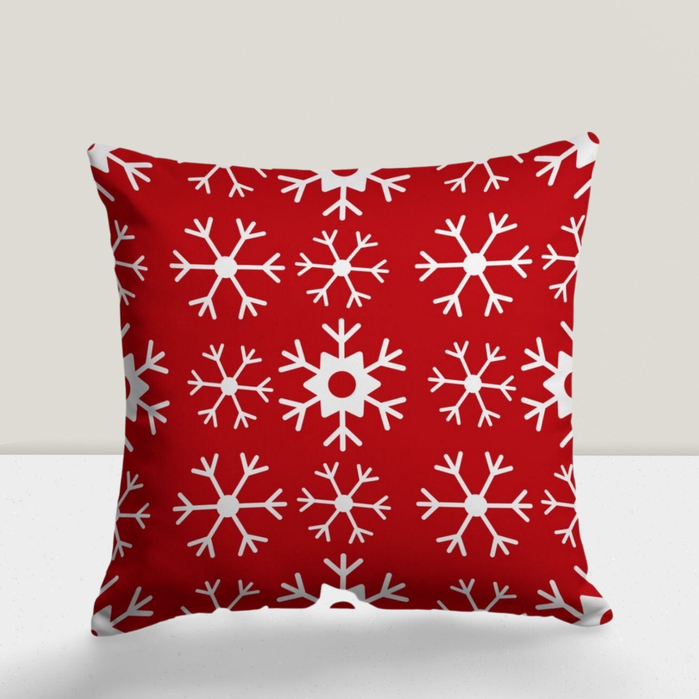 Santa Snowflake Winter Decor Christmas Cushion Cover