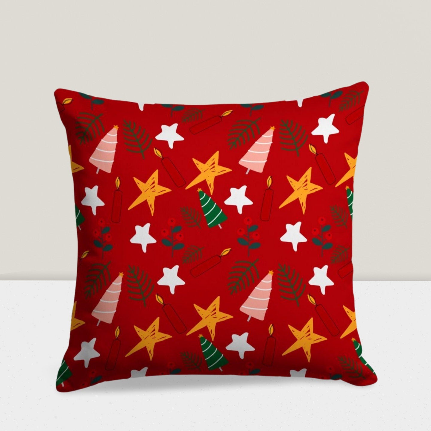 Santa Snowflake Winter Decor Christmas Cushion Cover