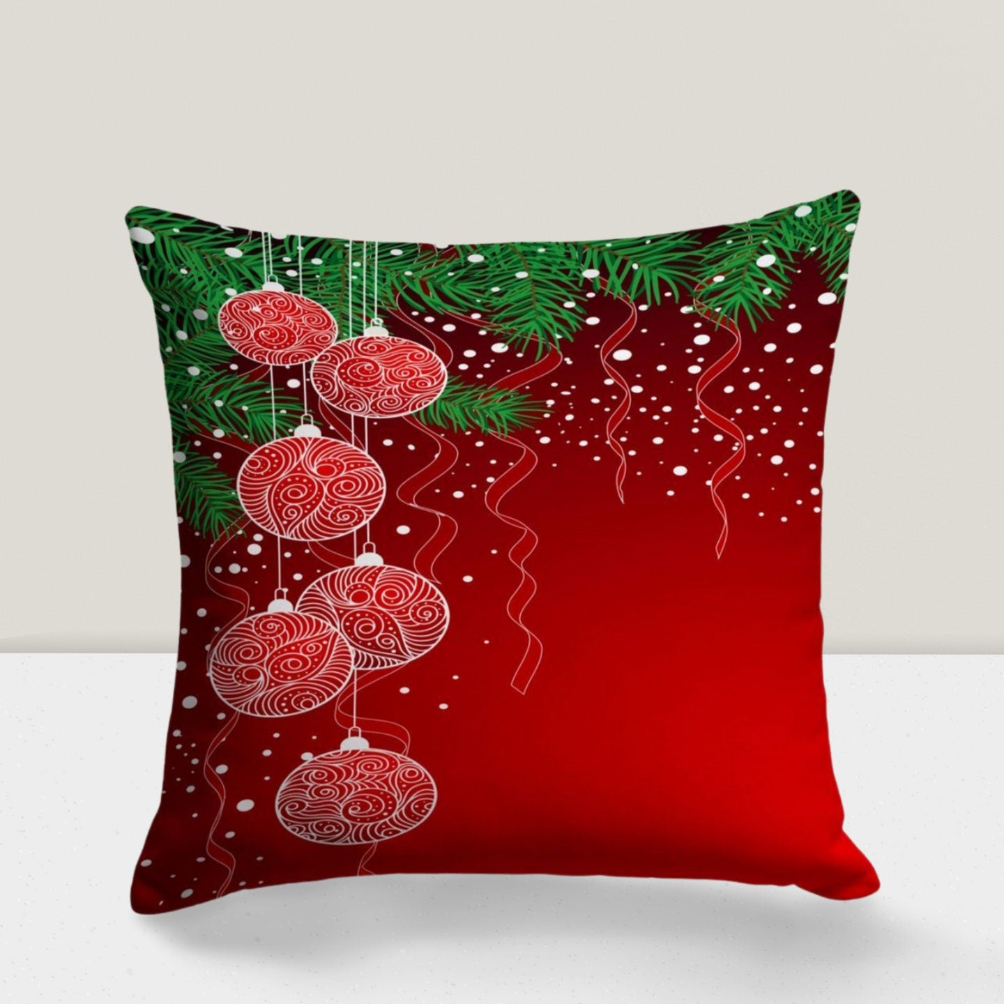 Santa Snowflake Winter Decor Christmas Cushion Cover