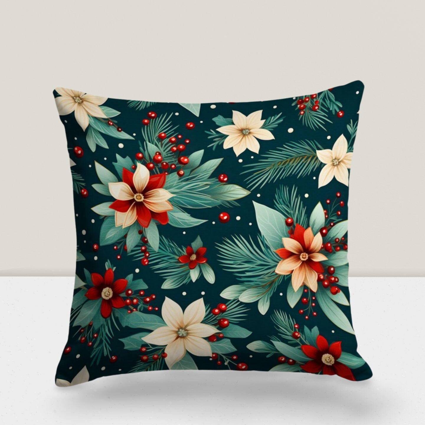 Xmas and Winter Theme Christmas Tree Cushion Cover