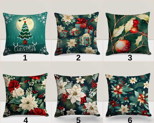 Xmas and Winter Theme Christmas Tree Cushion Cover