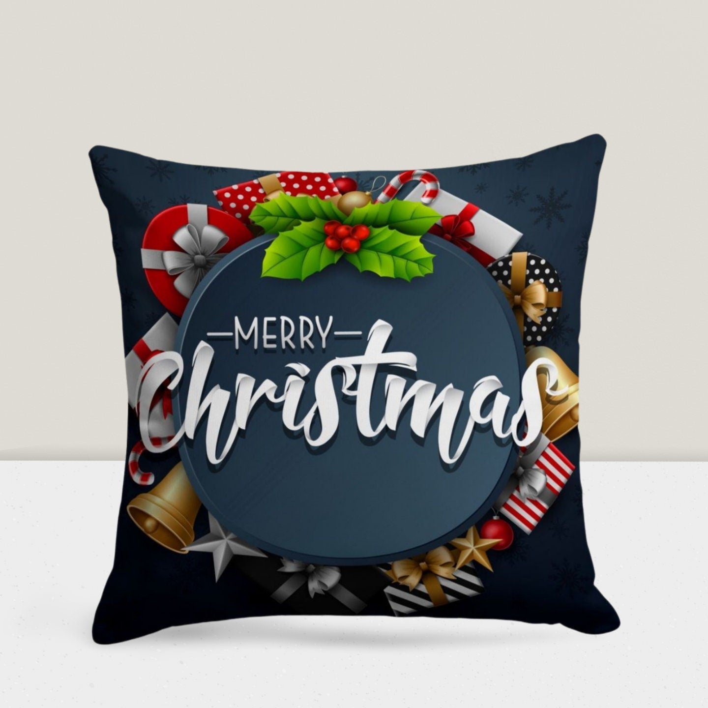 Festive Noel Decor Christmas Winter Cushion Cover