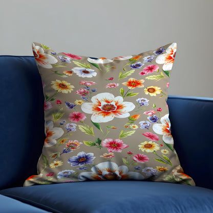 Classic Floral Cushion Cover, Cottage Garden Pillow Case