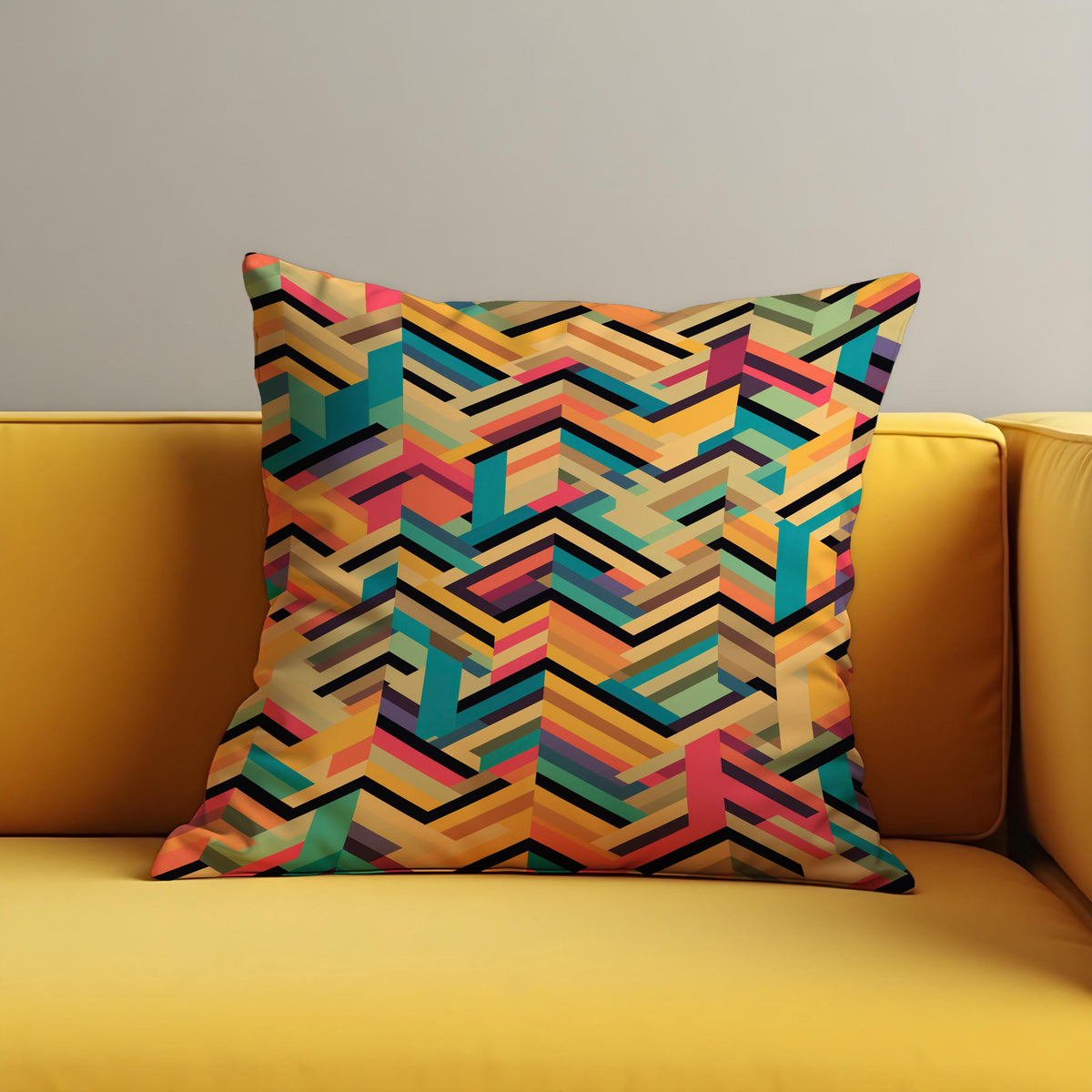 Multicolor Chevron Cushion Cover, Throw Pillow Case