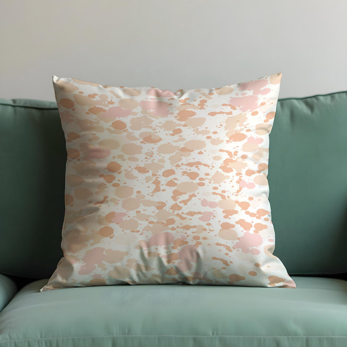 Blush Pink Splatter Pillow Cover, Abstract Cushion Case