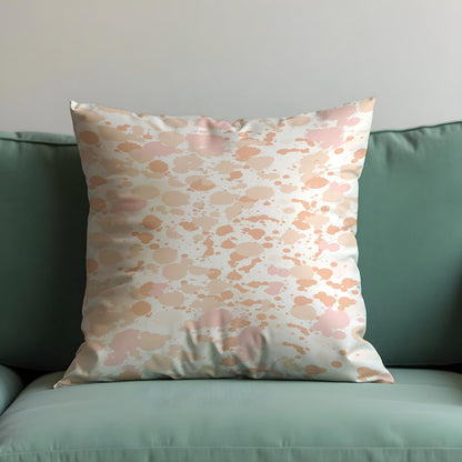 Blush Pink Splatter Pillow Cover, Abstract Cushion Case