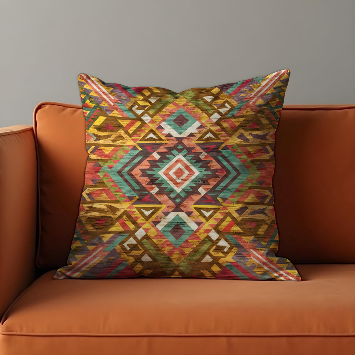 Southwestern Tribal Pillow Cover, Colorful Cushion Case