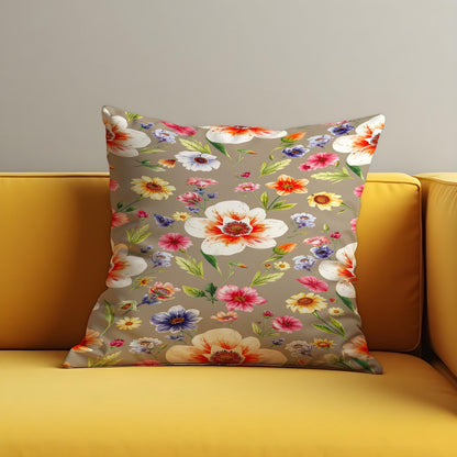 Classic Floral Cushion Cover, Cottage Garden Pillow Case