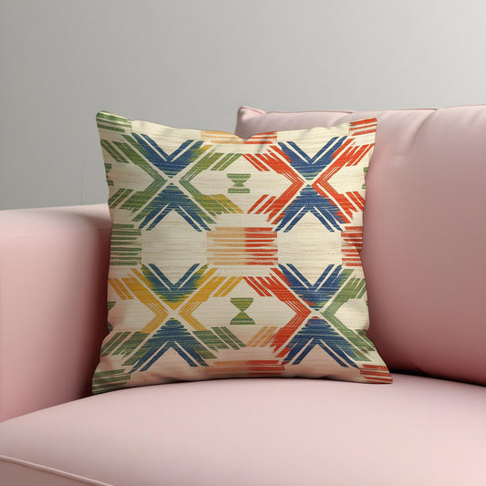 Boho Tribal Geometric Cushion Cover, Southwestern Pattern Pillow Cover
