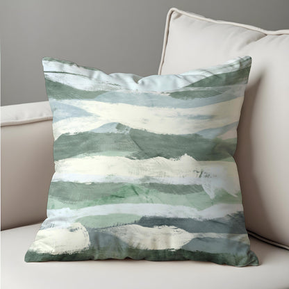 Abstract Landscape Cushion Cover, Minimalist Brushstroke Pillow Case