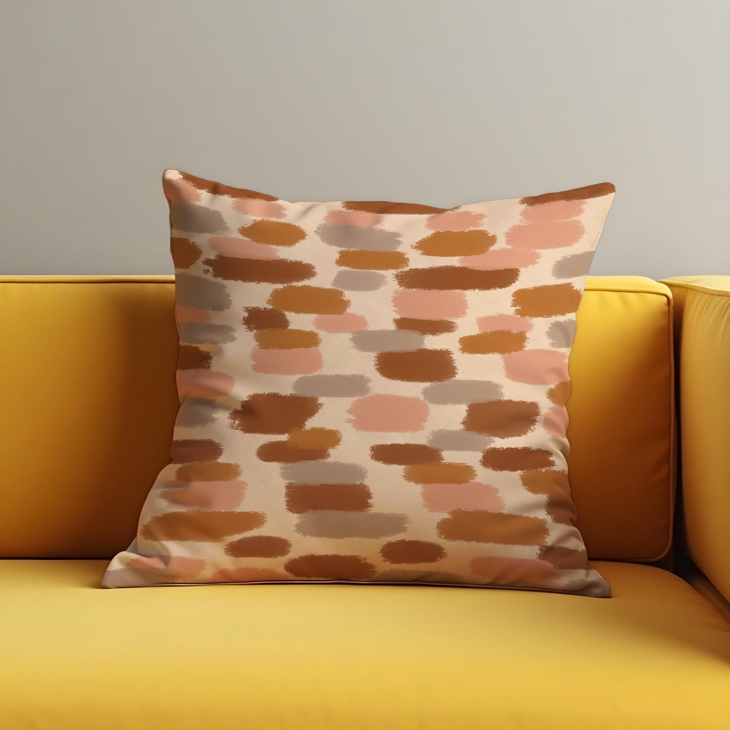 Earth Tone Brushstroke Cushion Cover, Modern Abstract Pillow Cover