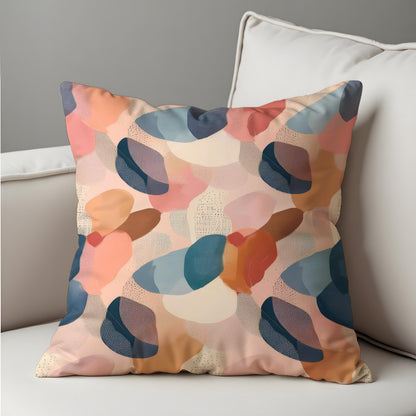 Soft Pastel Abstract Throw Pillow Cover, Modern Cushion Case