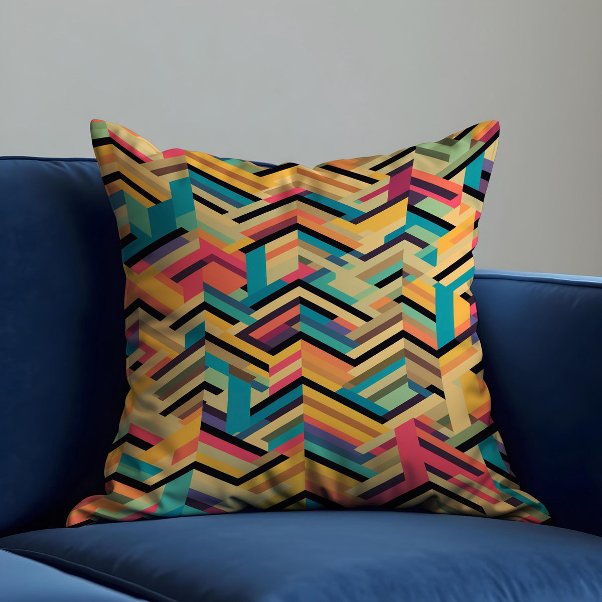 Multicolor Chevron Cushion Cover, Throw Pillow Case