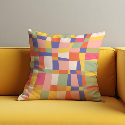 Colorful Patchwork Throw Pillow Cover, Cushion Case