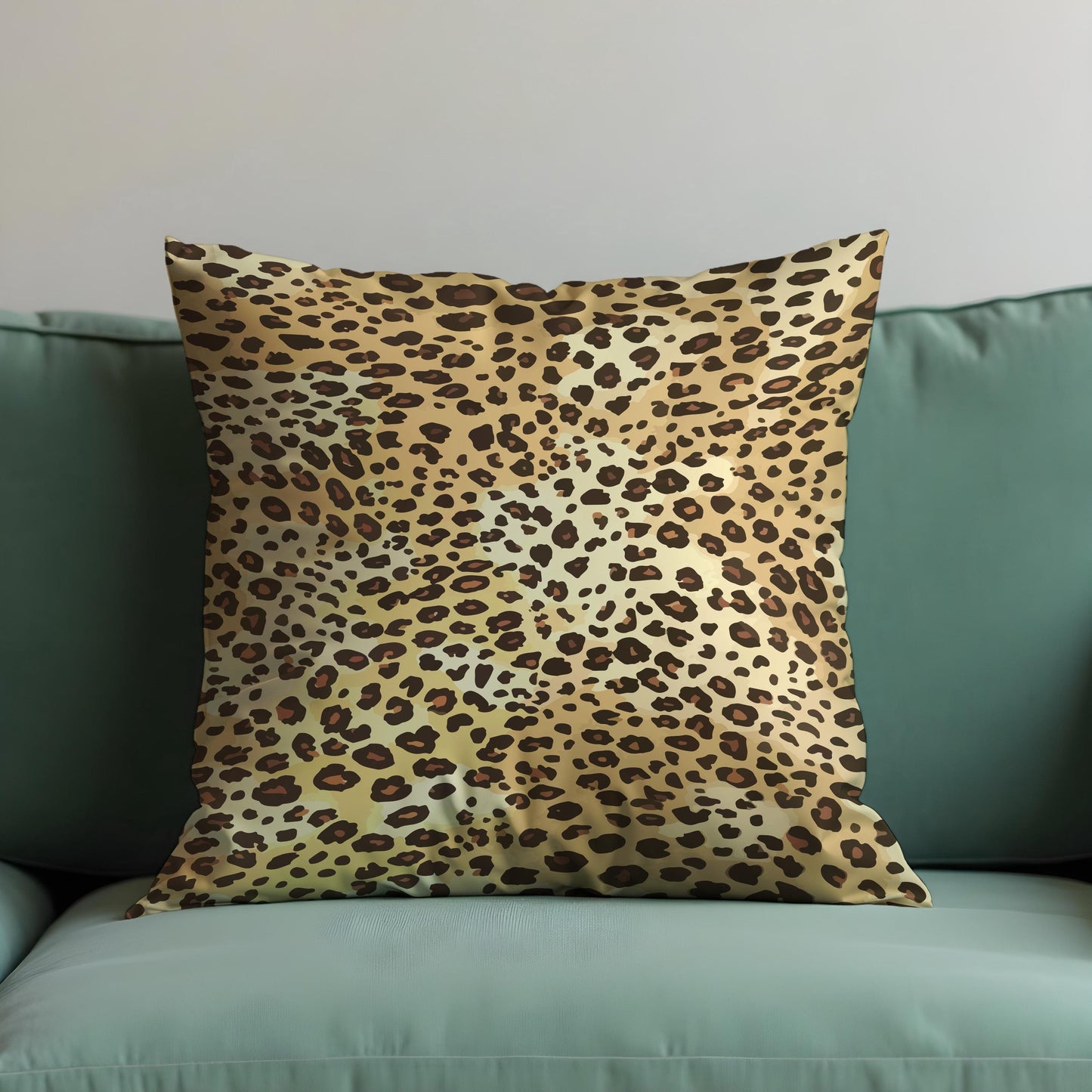 Leopard Print Throw Cushion Cover, Bold Animal Pattern Pillow Cover