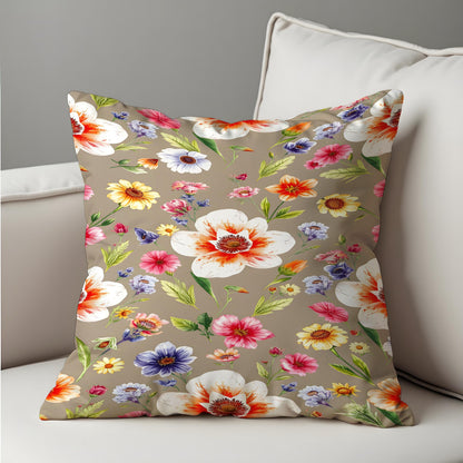 Classic Floral Cushion Cover, Cottage Garden Pillow Case