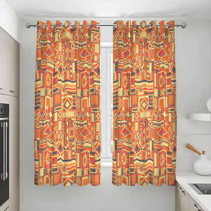 Tribal Boho Curtains, Colorful Aztec Geometric Drapes
