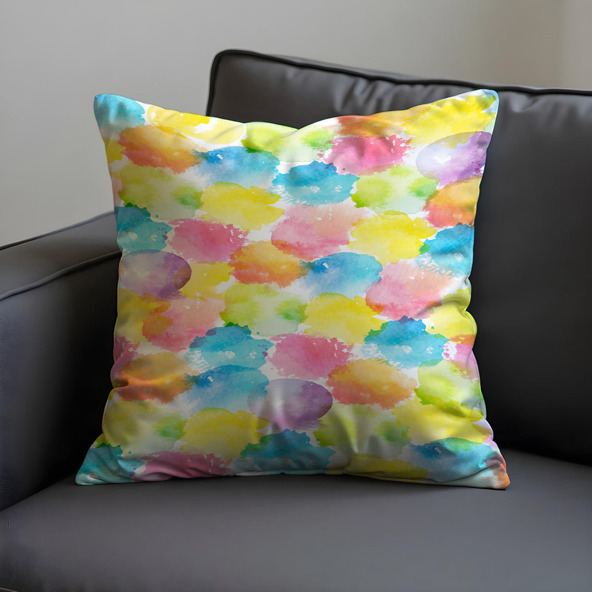 Watercolor Splatter Throw Pillow Cover, Cushion Case