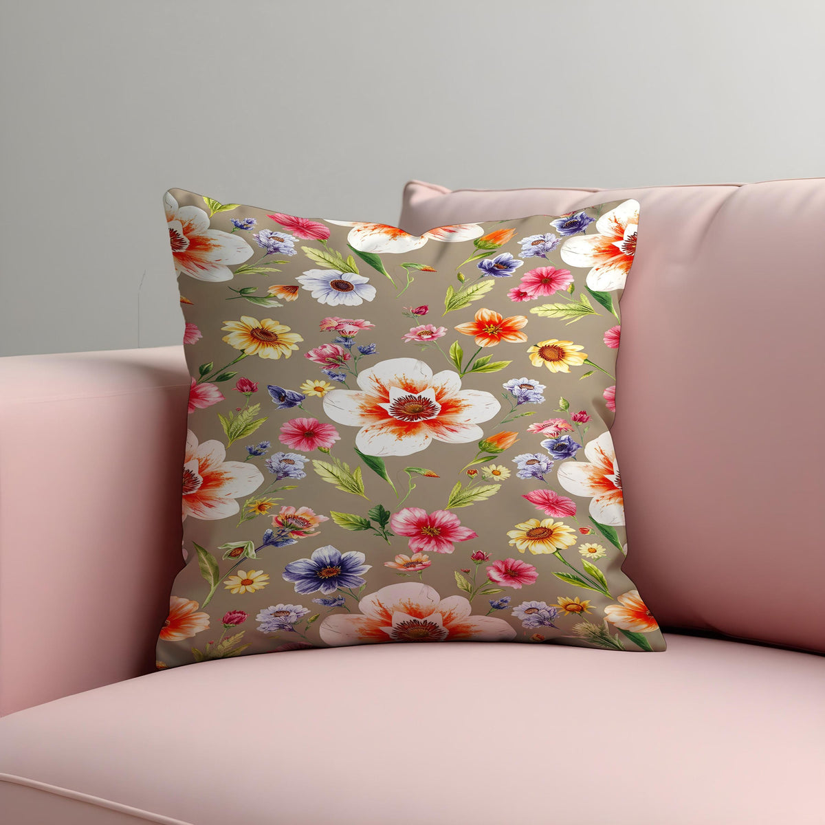 Classic Floral Cushion Cover, Cottage Garden Pillow Case