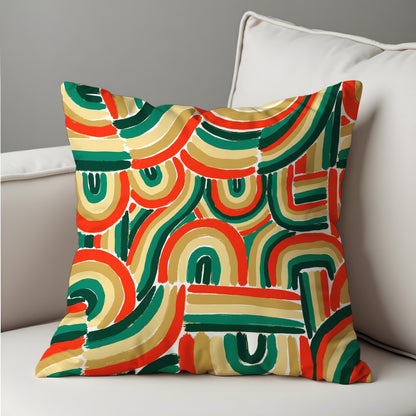 Colorful Abstract Rainbow Cushion Cover, Brushstroke Pillow Case