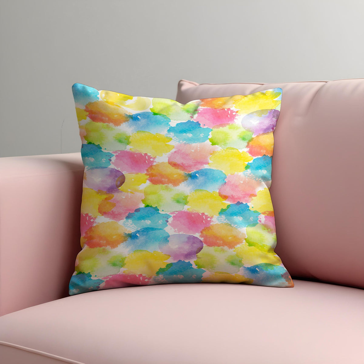 Watercolor Splatter Throw Pillow Cover, Cushion Case