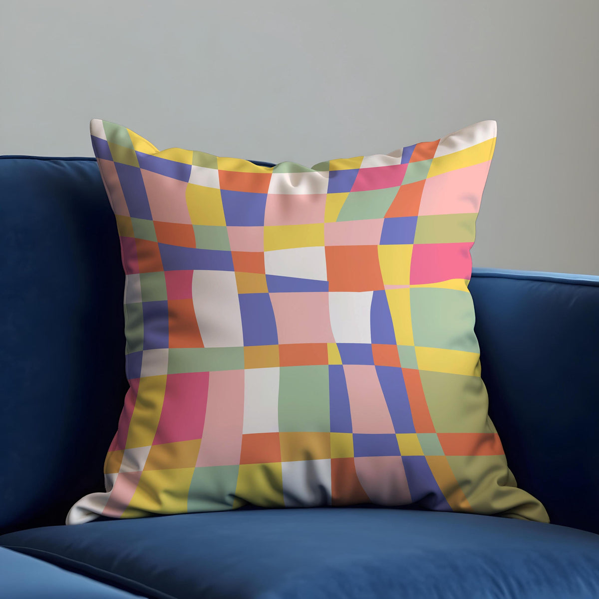 Colorful Patchwork Throw Pillow Cover, Cushion Case